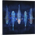 thumbnail image 1 of ARTCANVAS Asagi Koi Carp Fish Japan China Canvas Art Print - Size: 26" x 26" (0.75" Deep), 1 of 9