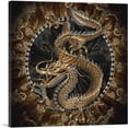 thumbnail image 1 of ARTCANVAS Asian Dragon Emblem Insignia Crest Canvas Art Print - Size: 26" x 26" (0.75" Deep), 1 of 9