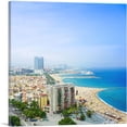 thumbnail image 1 of ARTCANVAS Barcelona, Spain - Beaches and Skyline Square Canvas Art Print - Size: 36" x 36" (1.50" Deep), 1 of 9