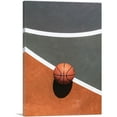 thumbnail image 1 of ARTCANVAS Basketball Ball On Court Home decor Canvas Art Print - Size: 26" x 18" (0.75" Deep), 1 of 9