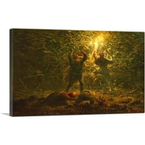 ARTCANVAS Bird's-Nesters - Hunting Birds at Night 1874 Canvas Art Print by Jean-Francois Millet - Size: 26" x 18" (0.75" Deep)