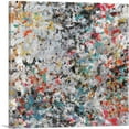 thumbnail image 1 of ARTCANVAS Black Gray Teal Orange Splatter Square Canvas Art Print - Size: 18" x 18" (0.75" Deep), 1 of 9