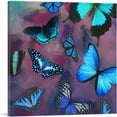 thumbnail image 1 of ARTCANVAS Blue Black Butterfly Wings Insect Purple Canvas Art Print - Size: 12" x 12" (0.75" Deep), 1 of 9