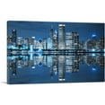 thumbnail image 1 of ARTCANVAS Blue Chicago Illinois Skyline Canvas Art Print - Size: 18" x 12" (0.75" Deep), 1 of 9