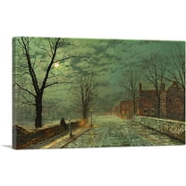 ARTCANVAS Bonchurch - Isle of Wight 1880 Canvas Art Print by John Atkinson Grimshaw - Size: 26" x 18" (0.75" Deep)