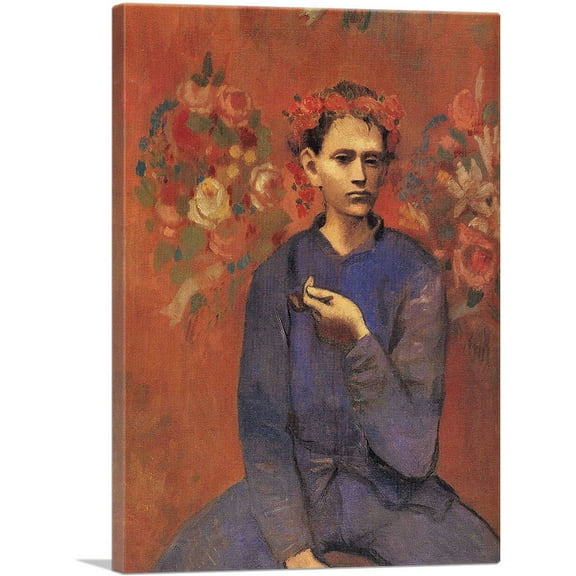 ARTCANVAS Boy With a Pipe 1905 Canvas Art Print by Pablo Picasso - Size: 26" x 18" (0.75" Deep)