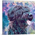 thumbnail image 1 of ARTCANVAS Briard Dog Breed Teal Purple Canvas Art Print - Size: 18" x 18" (0.75" Deep), 1 of 9