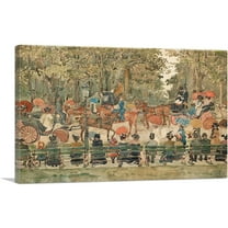 ARTCANVAS Central Park 1901 Canvas Art Print by Maurice Prendergast - Size: 26" x 18" (0.75" Deep)