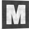 thumbnail image 1 of ARTCANVAS Chalkboard Alphabet Letter M Canvas Art Print - Size: 26" x 26" (0.75" Deep), 1 of 9