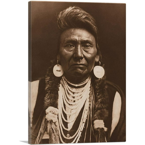 ARTCANVAS Chief Joseph Nez Perce 1903 Canvas Art Print by Edward S. Curtis - Size: 26" x 18" (0.75" Deep)