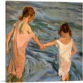thumbnail image 1 of ARTCANVAS Children in the Sea - 1909 Canvas Art Print by Joaquin Sorolla y Bastida - Size: 18" x 18" (0.75" Deep), 1 of 9