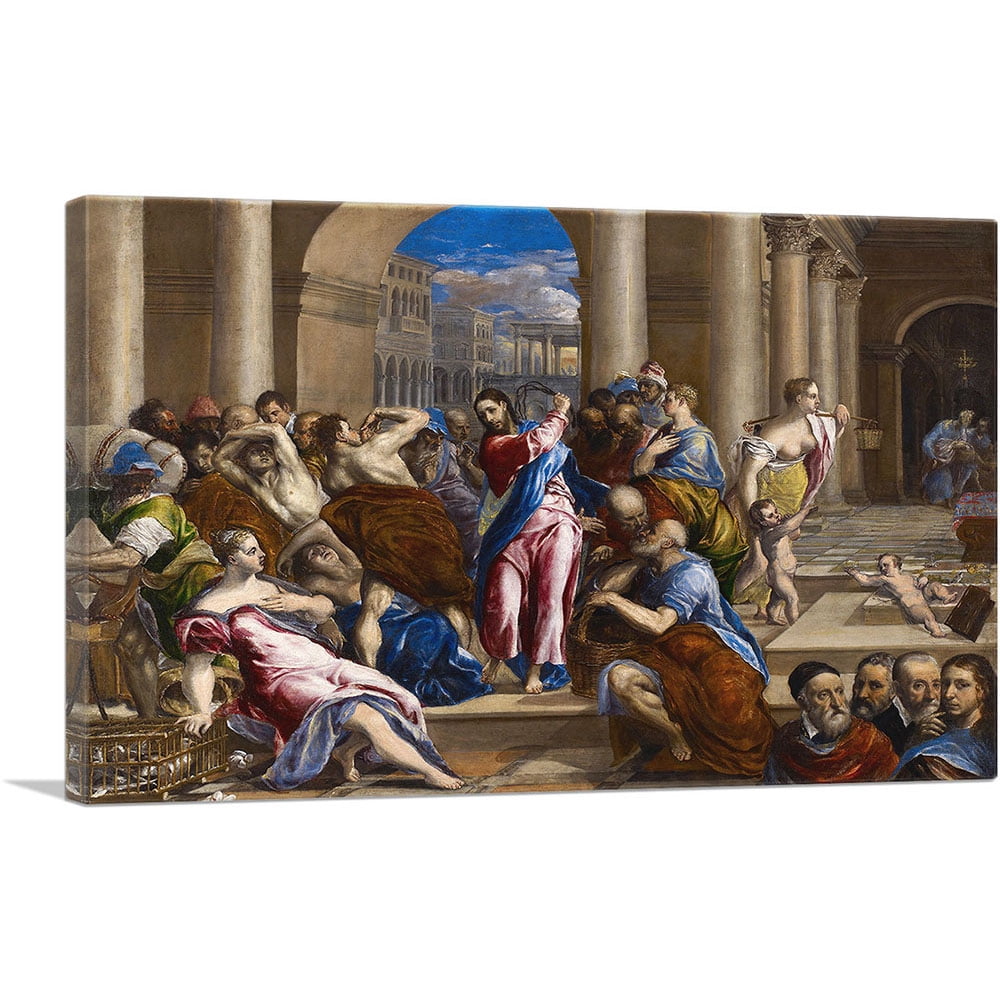 ARTCANVAS Christ Cleansing the Temple 1570 Canvas Art Print by El Greco ...