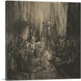 thumbnail image 1 of ARTCANVAS Christ Crucified Between the Two Thieves - The Three Crosses 1660 Canvas Art Print by Rembrandt van Rijn - Size: 26" x 26" (1.50" Deep), 1 of 9