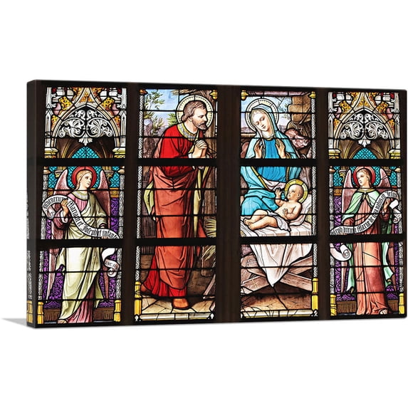 ARTCANVAS Church Windows Home decor Canvas Art Print - Size: 40" x 26" (1.50" Deep)