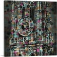 thumbnail image 1 of ARTCANVAS Clock Tower With Birds Colorful Painting Home decor Canvas Art Print - Size: 36" x 36" (1.50" Deep), 1 of 9