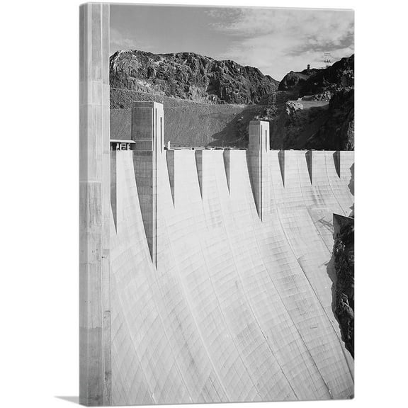 ARTCANVAS Close-Up Hoover Dam - Nevada Canvas Art Print by Ansel Adams - Size: 26" x 18" (0.75" Deep)