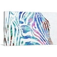 thumbnail image 1 of ARTCANVAS Colorful Zebra Painted Home decor Canvas Art Print - Size: 26" x 18" (1.50" Deep), 1 of 9