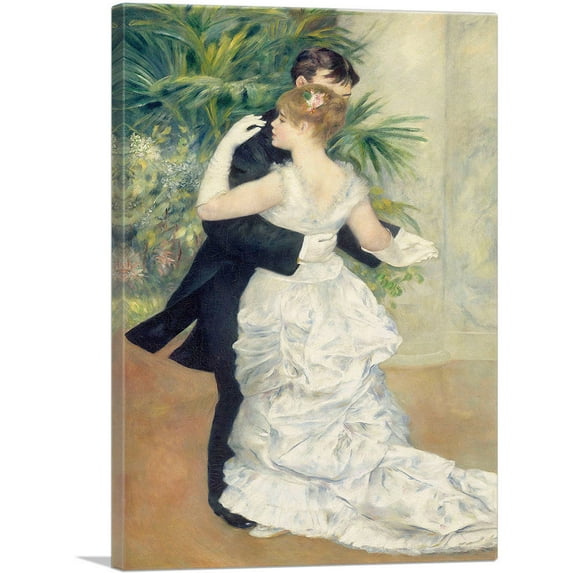 ARTCANVAS Dance in the City 1883 Canvas Art Print by Pierre-Auguste Renoir - Size: 18" x 12" (0.75" Deep)