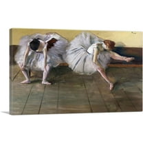 ARTCANVAS Dancers 1877 Canvas Art Print by Edgar Degas - Size: 26" x 18" (0.75" Deep)