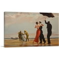 thumbnail image 1 of ARTCANVAS Dancing Butler on Toxic Beach Crude Oil Canvas Art Print by Banksy - Size: 18" x 12" (1.50" Deep), 1 of 9