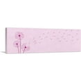 thumbnail image 1 of ARTCANVAS Dandelion Gray Teal Pink Panoramic Canvas Art Print - Size: 60" x 20" (1.50" Deep), 1 of 9