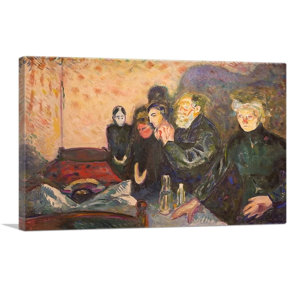 ARTCANVAS Death Struggle 1915 Canvas Art Print by Edvard Munch - Size: 26" x 18" (1.50" Deep)