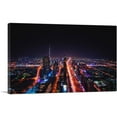 thumbnail image 1 of ARTCANVAS Dubai United Arab Emirates Night View Canvas Art Print - Size: 40" x 26" (0.75" Deep), 1 of 9