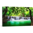 thumbnail image 1 of ARTCANVAS Erawan Falls Thailand Canvas Art Print - Size: 26" x 18" (0.75" Deep), 1 of 9