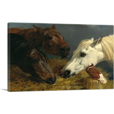 ARTCANVAS Farmyard Friends Canvas Art Print by J.F. Herring Senior - Size: 26" x 18" (0.75" Deep)