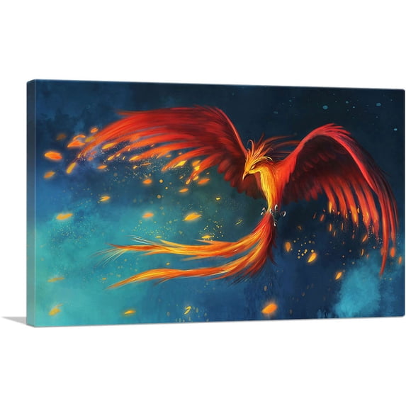 ARTCANVAS Finest Phoenix Canvas Art Print - Size: 12" x 8" (0.75" Deep)