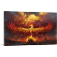 thumbnail image 1 of ARTCANVAS Fire Phoenix in Flight Canvas Art Print - Size: 40" x 26" (0.75" Deep), 1 of 9