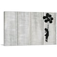 thumbnail image 1 of ARTCANVAS Flying Balloons Girl Canvas Art Print by Banksy - Size: 12" x 8" (0.75" Deep), 1 of 9
