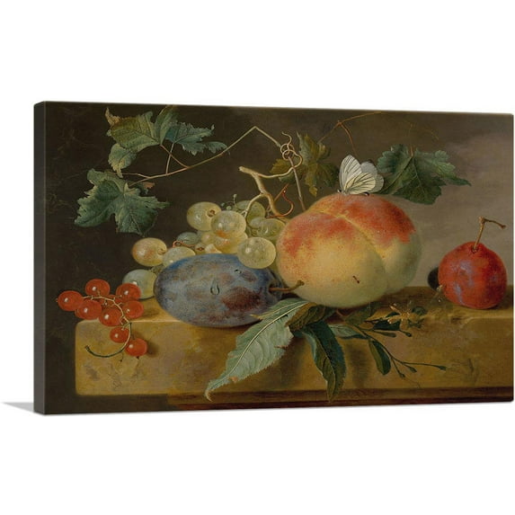 ARTCANVAS Fruit Still Life Canvas Art Print by Jan Van Huysum - Size: 26" x 18" (0.75" Deep)