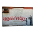 thumbnail image 1 of ARTCANVAS Ghetto 4 Life Canvas Art Print by Banksy - Size: 26" x 18" (0.75" Deep), 1 of 9