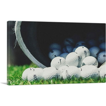 ARTCANVAS Golf Balls Canvas Art Print - Size: 26" x 18" (0.75" Deep)