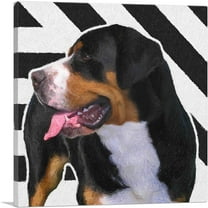 ARTCANVAS Greater Swiss Mountain Dog Breed Canvas Art Print - Size: 18" x 18" (0.75" Deep)