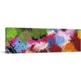 thumbnail image 1 of ARTCANVAS Green Blue Pink Orange Modern Panoramic Canvas Art Print - Size: 36" x 12" (0.75" Deep), 1 of 9