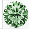 thumbnail image 1 of ARTCANVAS Green Round Brilliant Cut Diamond Jewel Canvas Art Print - Size: 18" x 18" (0.75" Deep), 1 of 9