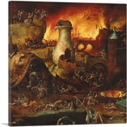ARTCANVAS Hell Canvas Art Print by Hieronymus Bosch - Size 12" x 12" 1.50" Deep