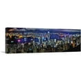 thumbnail image 1 of ARTCANVAS Hong Kong at Night Panoramic Canvas Art Print - Size: 36" x 12" (0.75" Deep), 1 of 9
