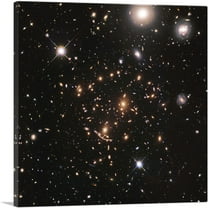 ARTCANVAS Hubble Telescope Abell 370 Cluster Canvas Art Print - Size: 18" x 18" (0.75" Deep)
