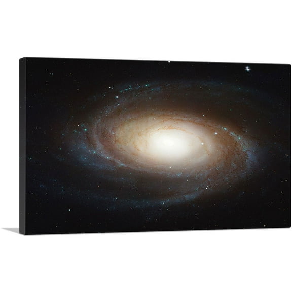 ARTCANVAS Hubble Telescope Grand Design Spiral Galaxy M81 Canvas Art Print - Size: 26" x 18" (0.75" Deep)