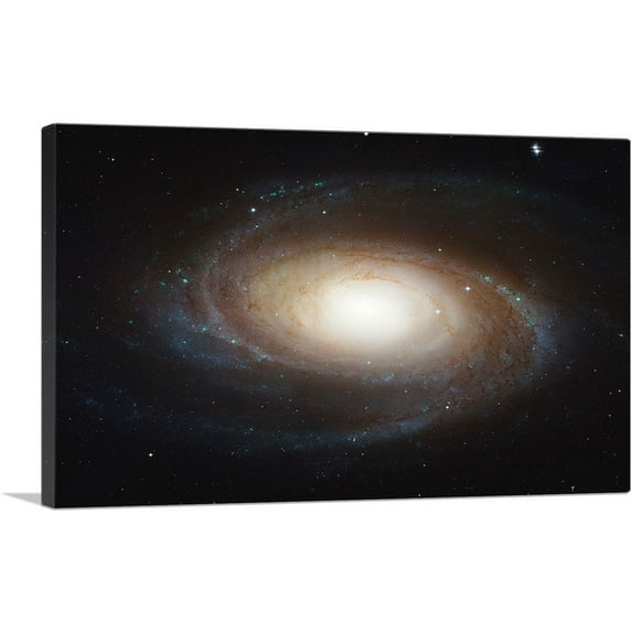 ARTCANVAS Hubble Telescope Grand Design Spiral Galaxy M81 Canvas Art Print - Size: 26" x 18" (0.75" Deep)