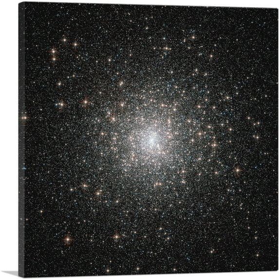 ARTCANVAS Hubble Telescope Messier 106 Spiral Galaxy Canvas Art Print - Size: 36" x 36" (1.50" Deep)