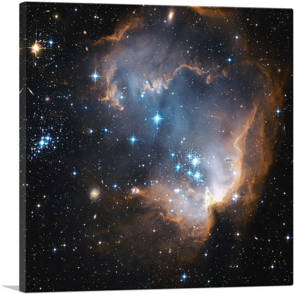 ARTCANVAS Hubble Telescope New Stars Shed Light on the Past N90 Canvas Art Print - Size: 18" x 18" (0.75" Deep)