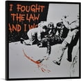 thumbnail image 1 of ARTCANVAS I Fought The Law And I Won Canvas Art Print by Banksy - Size: 36" x 36" (1.50" Deep), 1 of 9