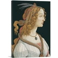 thumbnail image 1 of ARTCANVAS Idealized Portrait of a Lady - Portrait of Simonetta Vespucci Canvas Art Print by Sandro Botticelli - Size: 26" x 18" (1.50" Deep), 1 of 9