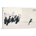 thumbnail image 1 of ARTCANVAS Immigration mural Canvas Art Print by Banksy - Size: 18" x 12" (0.75" Deep), 1 of 9