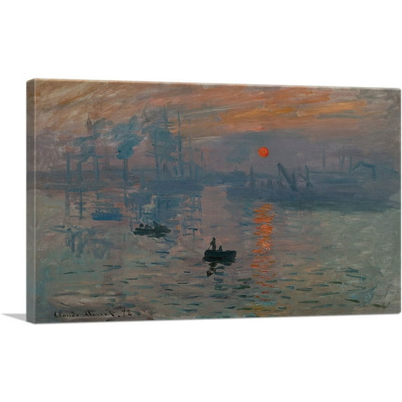 ARTCANVAS Impression Sunrise Canvas Art Print by Claude Monet - Size: 40" x 26" (1.50" Deep)