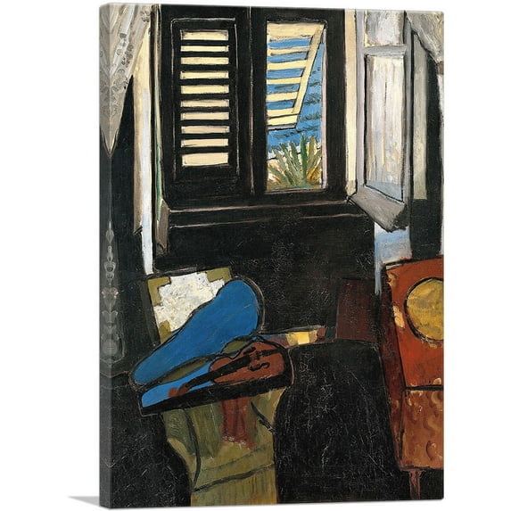 ARTCANVAS Interior With a Violin 1917 Canvas Art Print by Henri Matisse - Size: 26" x 18" (1.50" Deep)